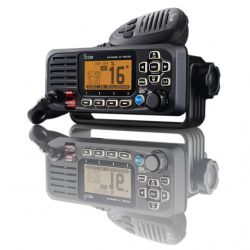 VHF fixe ASN GPS IC-M330 noire récepteur GPS intégré