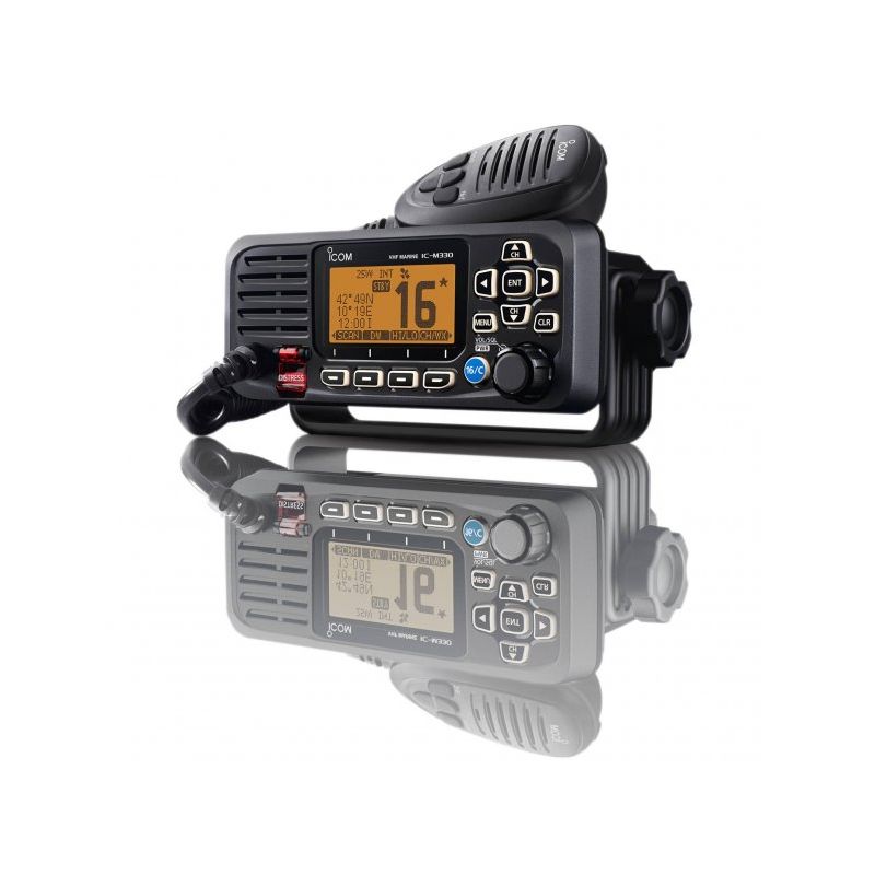 VHF fixe ASN GPS IC-M330 noire récepteur GPS intégré