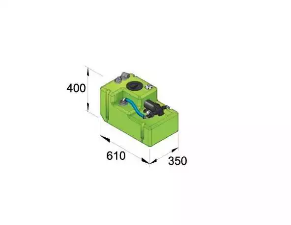 Systeme COMFORT complet 12V réservoir à eau potable 42 l avec pompe 13,5 l/min
