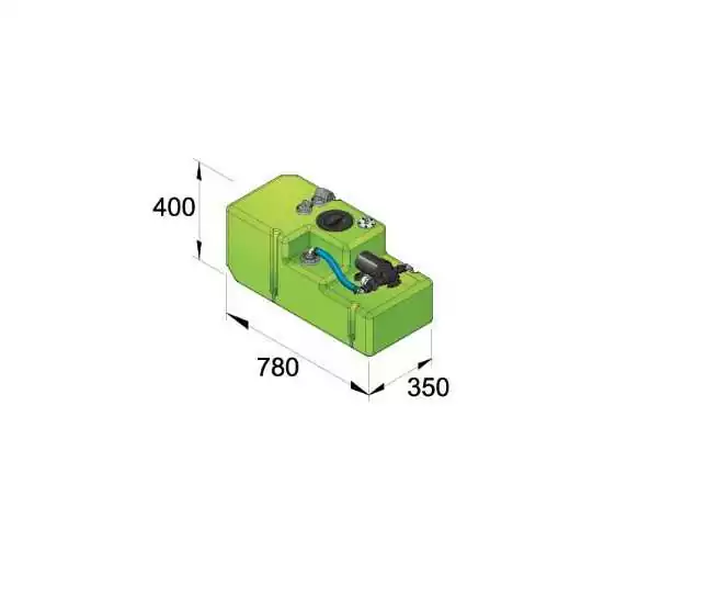 Systeme COMFORT complet 24V réservoir à eau potable 61 Litres avec pompe 13,5 L/min