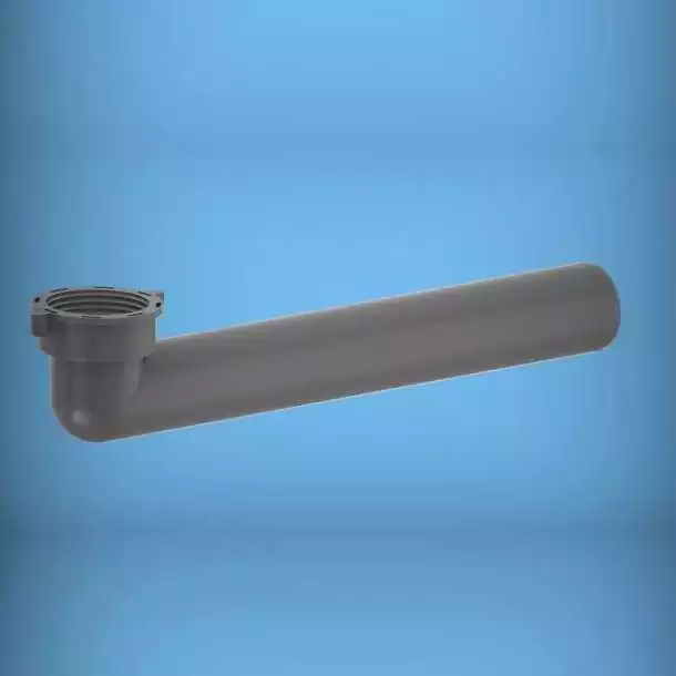 Tube coudé 90 degrés gris pour évacuation FM diamètre 40mm BSP x 40mm