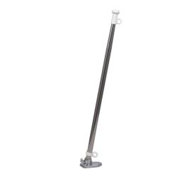 Hampe de pavillon inox socle laiton chromé 400mm