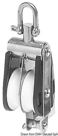 Poulie double Offshore avec ringot 16mm