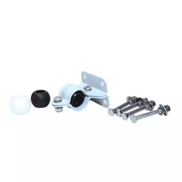 Support rotule court gris rotule en acier peint gris hauteur 5 cm
