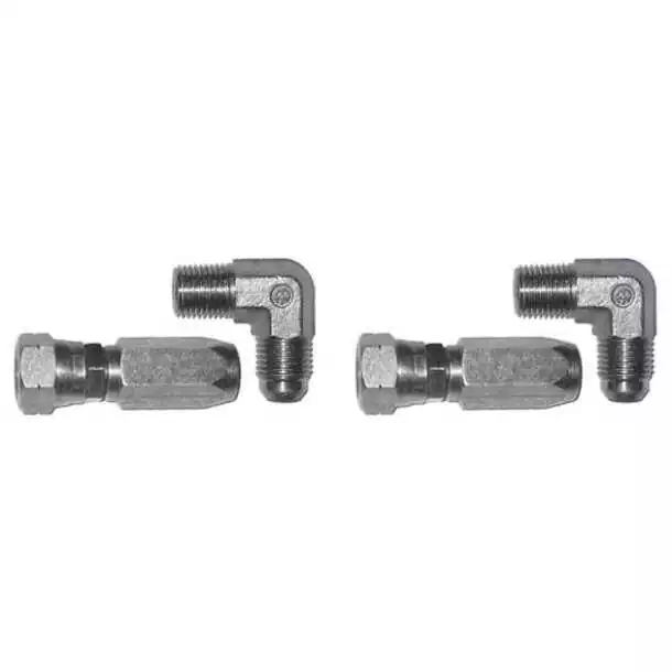 Jeu de raccords coudés tuyau souple 1/4 BSPP diamètre 8mm