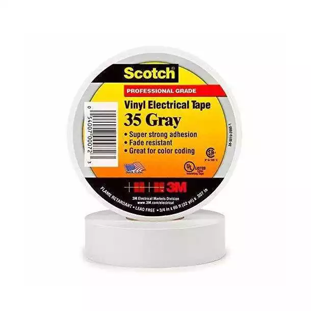 SCOTCH 3M TYPE 35 GRIS 19MMX20M