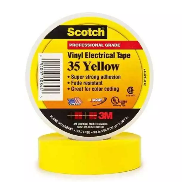 SCOTCH 3M TYPE 35 JAUNE 19MMX20M