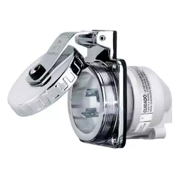 Socle HBL316SS mâle inox 230V 16A