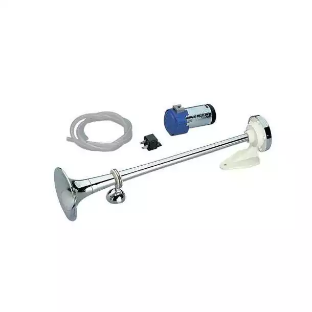 Avertisseur MA1-S à compresseur 12V laiton chromé Longueur 500mm
