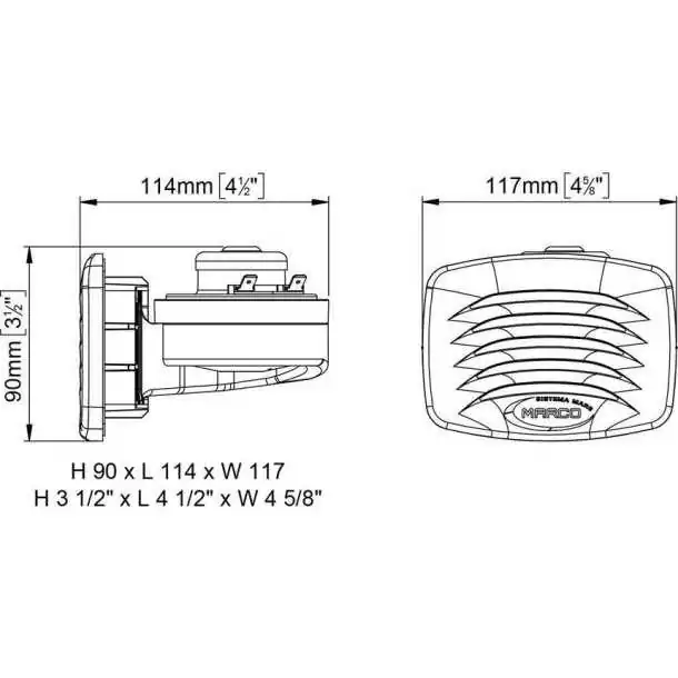 Avertisseur électrique à encaster Smile SM1 blanc 12V