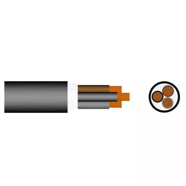 Câble électrique Toxfree marine XZ1-K 2x1,5mm² noir vendu par 50m