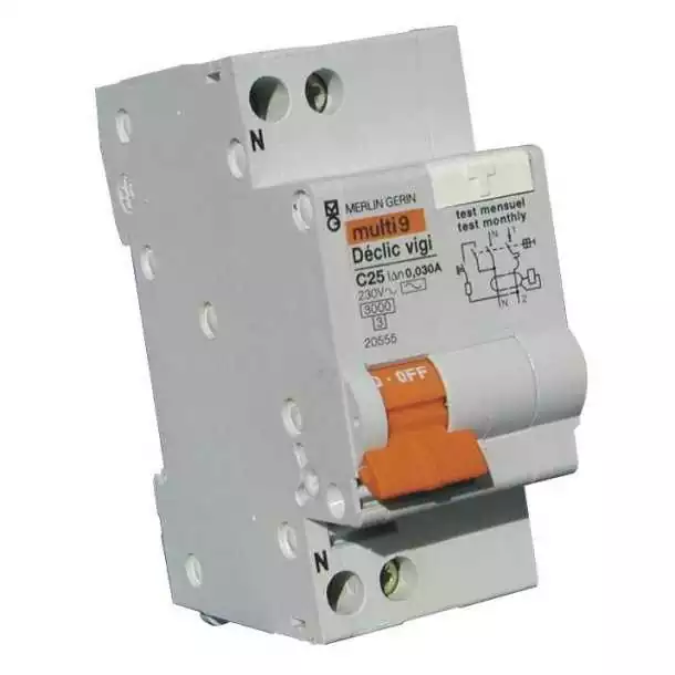 Disjoncteur différentiel 30mA 230V 16A
