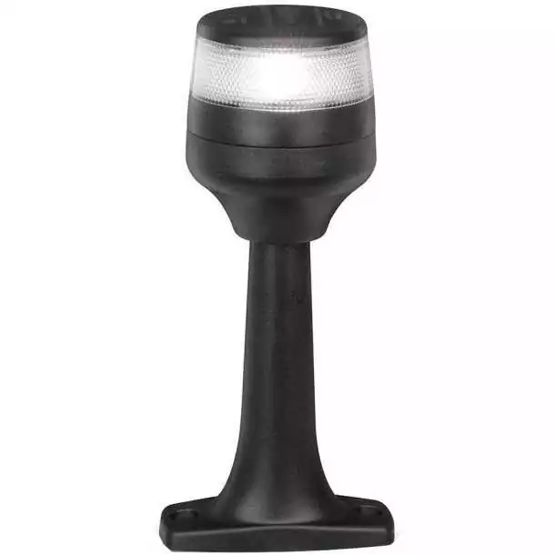 Feu 360° blanc sur mât fixe 204mm 2mn embase noire NaviLED Feu 360° blanc sur mât fixe 204mm 2mn embase noire NaviLED