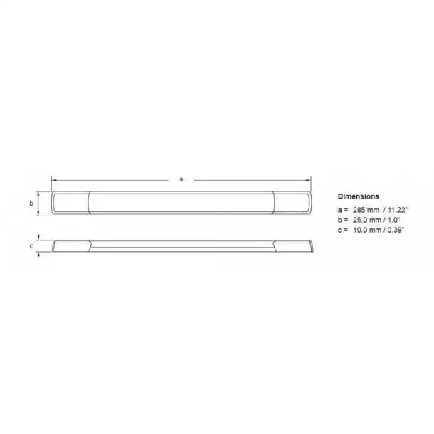 Réglette lumineuse led courtoisie blanc 12V blanc