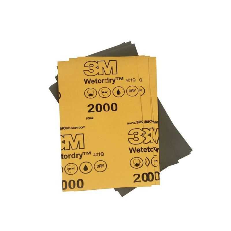 Pochette de 50 feuilles micro abrasives 230 X 138mm P2000