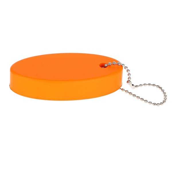 Porte clé flottant ovale orange