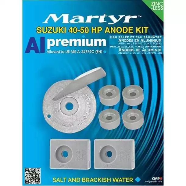 Kit anode alu pour Suzuki 40-50cv