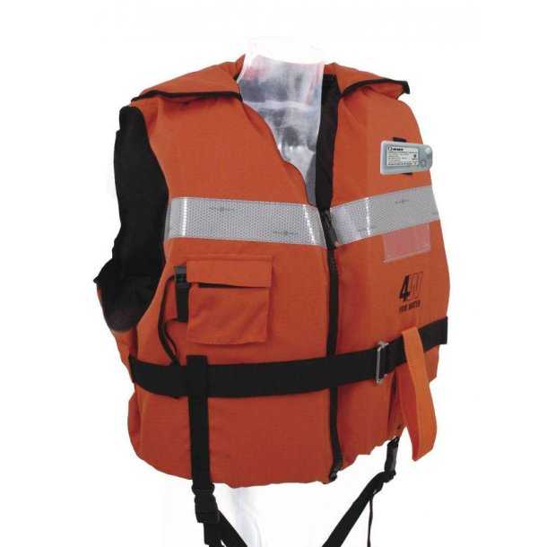 Gilet BREST 150N plus de 90 kg avec lampe plaisance et professionnelle