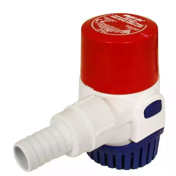 Pompe de cale immergeable automatique Rule 500 12V Débit 1900L/H Pompe de cale immergeable automatique Rule 500 12V Débit 1900L/H