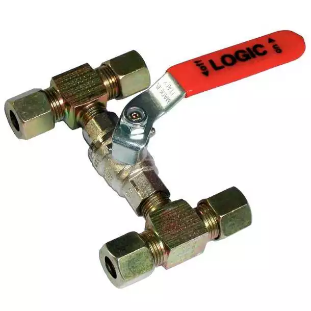 Vanne by-pass JIC 9/16 inox raccords hydrauliques