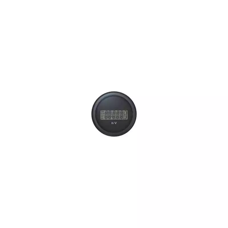 Combiné horamètre / voltmètre noir diamètre 52mm 9-48V Combiné horamètre / voltmètre noir diamètre 52mm 9-48V