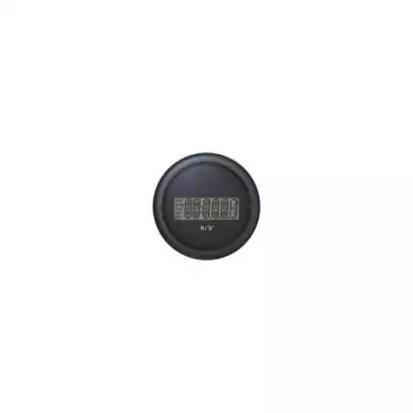 Combiné horamètre / voltmètre noir diamètre 52mm 9-48V Combiné horamètre / voltmètre noir diamètre 52mm 9-48V
