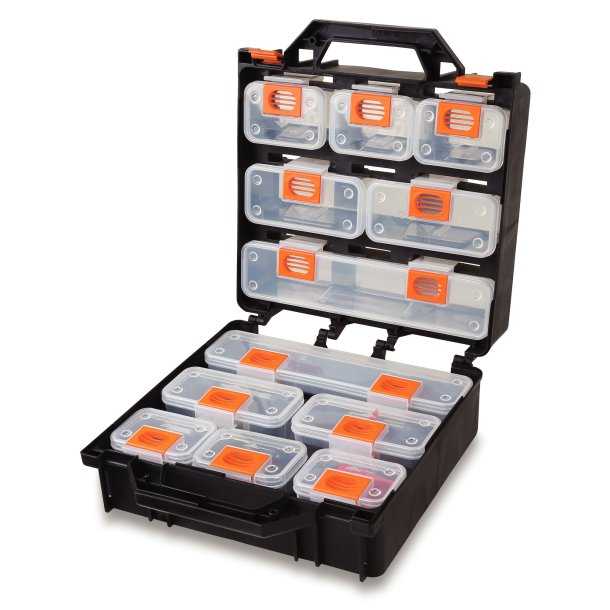 Valise caisse à outils avec 12 Bacs de rangement amovibles