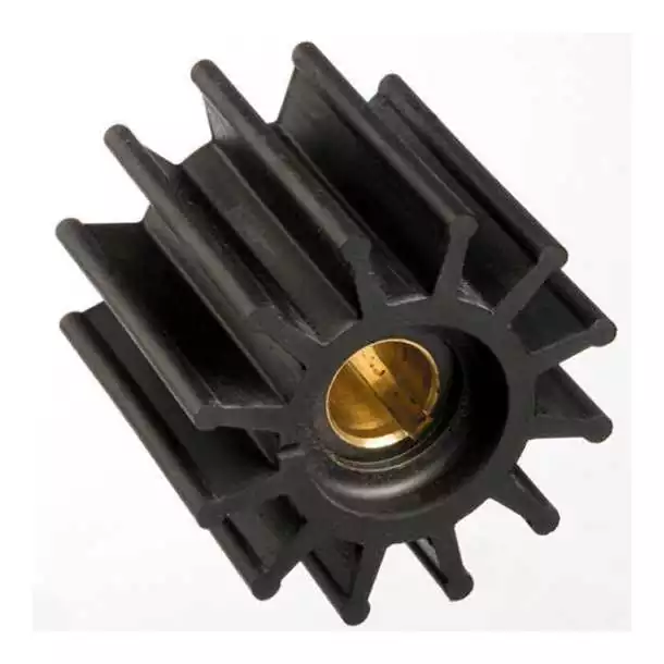 Turbine néoprène diamètre 21mm axe à clavette extérieure 12 pales diamètre 83mm