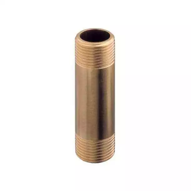 Tube fileté laiton Male/Male diamètre entrée/sortie 40mm Longueur 10cm