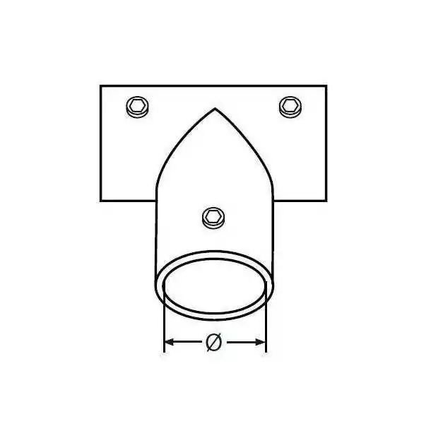 Té droit 90° Inox A4 diamètre 22mm