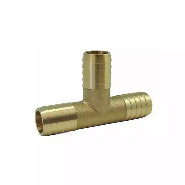 Raccord en Té Laiton cannelé diamètre 10mm Raccord en Té Laiton cannelé diamètre 10mm