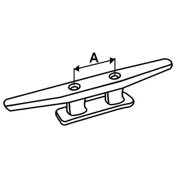 Taquet nylon noir Longueur 76mm lot de 2
