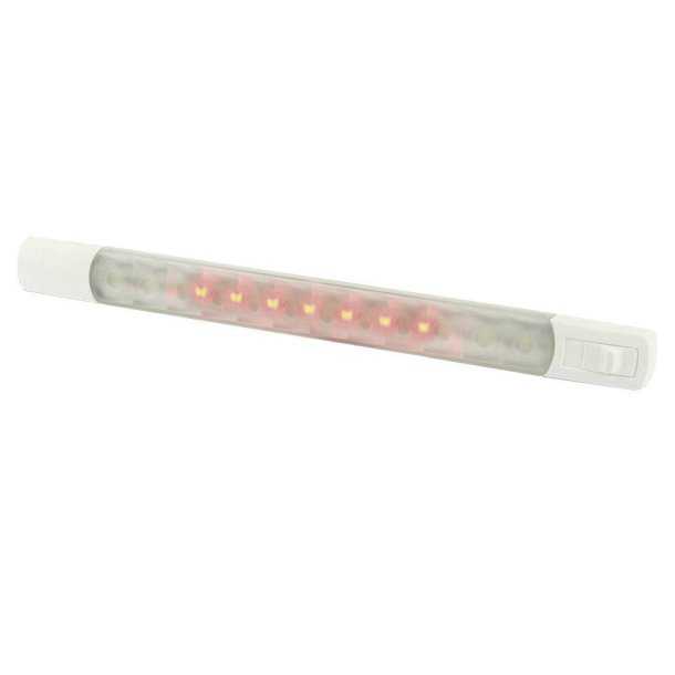 Réglette Lumineuse strip led blanc chaud/rouge 12V avec interrupteurs
