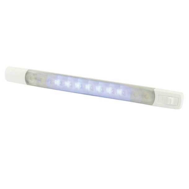 Réglette Lumineuse strip led blanc chaud/bleu 12V avec interrupteurs