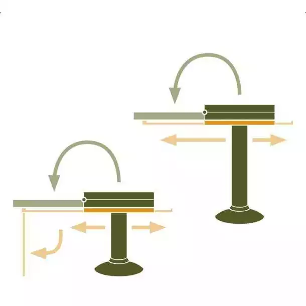 Support de table T-System Slide-Fold 