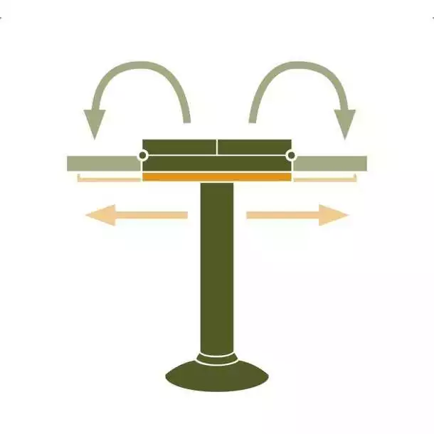 Support de table T-System 2 rabats