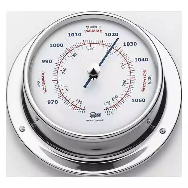 Baromètre inox poli diamètre 85mm