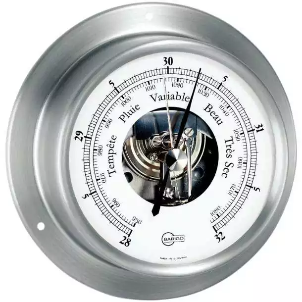 Baromètre inox brossé diamètre 85mm