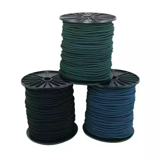 Sandow tresse polyester HT diamètre 8mm noir 100m