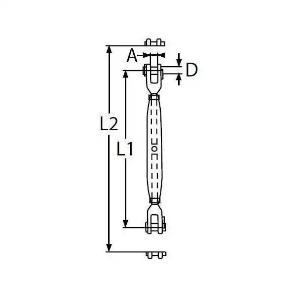 Ridoir à chapes usinées Inox A4 diamètre 10mm