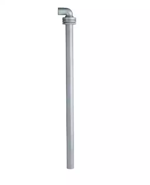 Conduite d'éxtraction coudée 90° diamètre 38mm 780mm