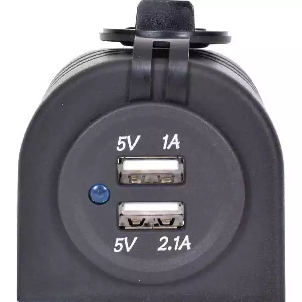 Double prise USB femelle en saillie