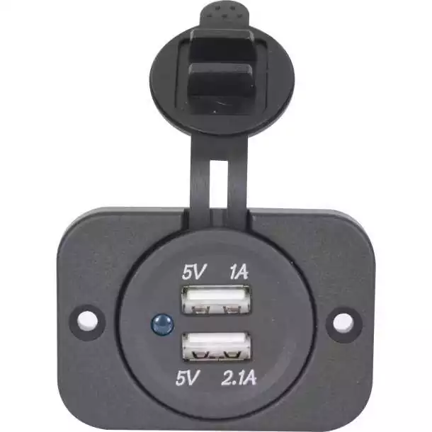Double prise USB à encastrer perçage 29mm