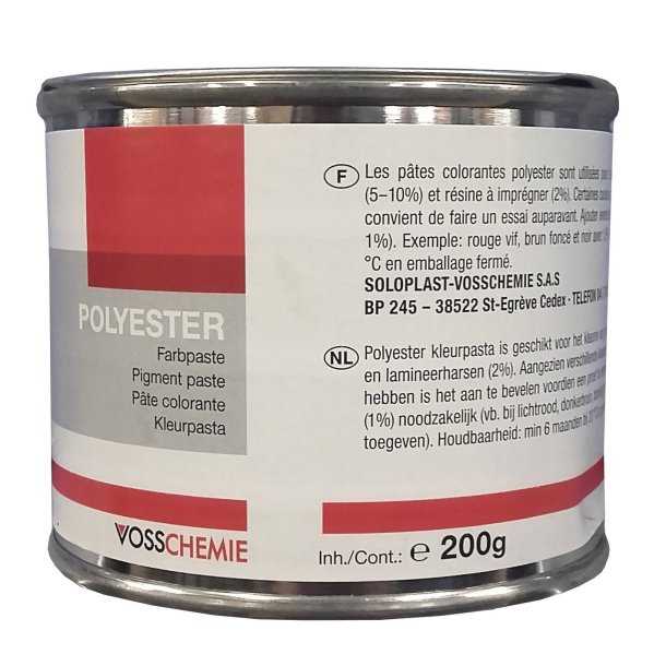 Pate colorante polyester gris RAL 7001 200GRS