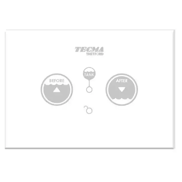 Panneau de commande WC Touch SFT Multifonctions 2 boutons blanc 12/24V Panneau de commande WC Touch SFT Multifonctions 2 boutons blanc 12/24V