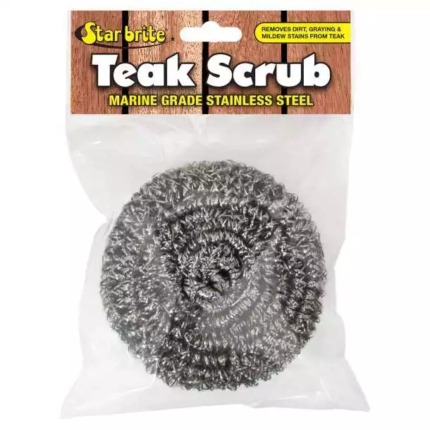 Paille de fer inox pour le nettoyage des taches sur le teck
