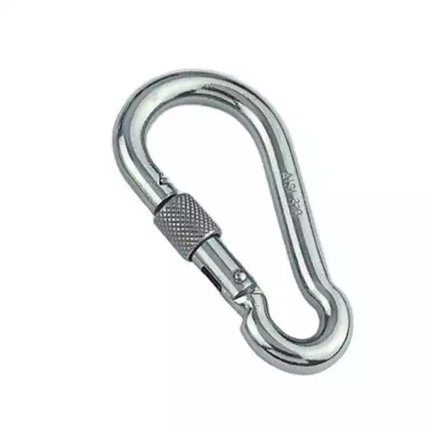 Mousqueton pompier avec vis de sécurité A4 diamètre 5 x 50mm
