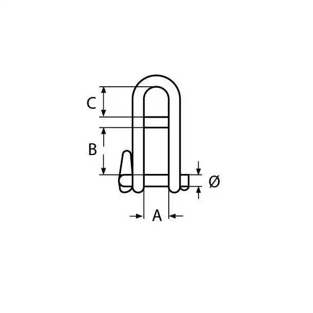 Manille rapide à barette A4 diamètre 5mm