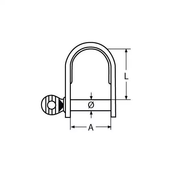 Manille plate type court A4 diamètre 4mm les 2
