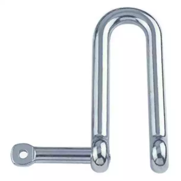 Manille droite longue A4 diamètre 10mm axe imperdable Manille droite longue A4 diamètre 10mm axe imperdable